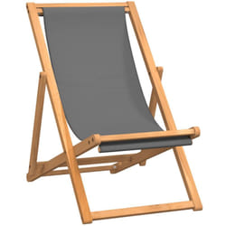 VidaXL 47415 chaise d'extérieur Terrace Siège rembourré Tissu, Teck Gris