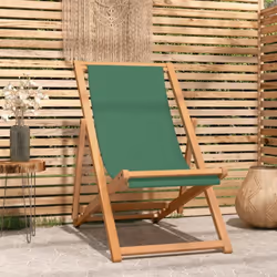 VidaXL 47416, Terrace, Siège rembourré, Tissu, Teck, Vert, 560 mm, 1050 mm