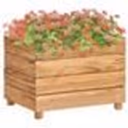 vidaXL Lit surélevé 50x40x38 cm bois de teck recyclé et acier - TU