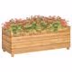 vidaXL Lit surélevé 100x40x38 cm bois de teck recyclé et acier - TU