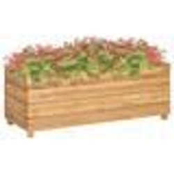 vidaXL Lit surélevé 100x40x38 cm bois de teck recyclé et acier - TU