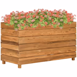 Ce lit surélevé en bois peut accueillir un nombre considérable de plantes ou de fleurs et sera un supplément élégant à votre  ...