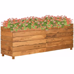 Ce lit surélevé en bois peut accueillir un nombre considérable de plantes ou de fleurs et sera un supplément élégant à votre  ...