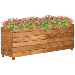 Vidaxl - Lit surélevé 150x40x55 cm Bois massif de teck et acier