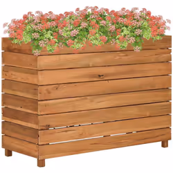 Ce lit surélevé en bois peut accueillir un nombre considérable de plantes ou de fleurs et sera un supplément élégant à votre  ...