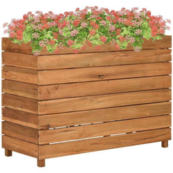Vidaxl - Lit surélevé 100x40x72 cm Bois massif de teck et acier