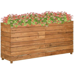 Lit surélevé 150x40x72 cm Bois massif de teck et acier