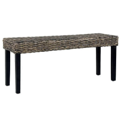 vidaXL Banc rotin - Noir