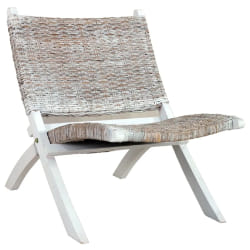vidaXL Chaise de Relaxation - Blanc rotin