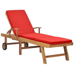 VidaXL 48026 chaise d'extérieur Linge Siège rembourré Teck Rouge