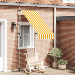 Vidaxl - Auvent rétractable manuel 100 cm Rayures oranges et blanches