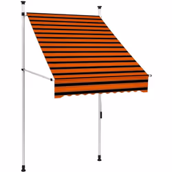 vidaXL Auvent manuel rétractable 100 cm Orange et marron - TU