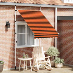 Vidaxl - Auvent manuel rétractable 150 cm Orange et marron