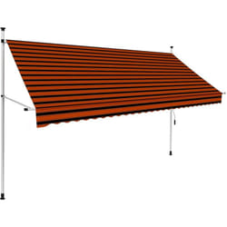 Vidaxl - Auvent manuel rétractable 300 cm Orange et marron