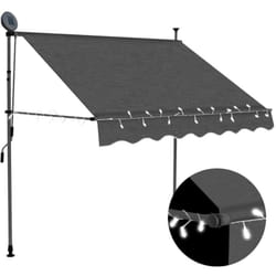 Vidaxl - Auvent manuel rétractable avec led 150 cm Anthracite