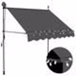 vidaXL Auvent manuel rétractable avec LED 200 cm Anthracite - TU