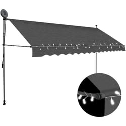 Vidaxl - Auvent manuel rétractable avec led 400 cm Anthracite