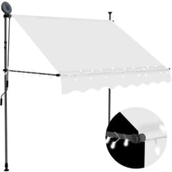 Vidaxl - Auvent manuel rétractable avec led 100 cm Crème
