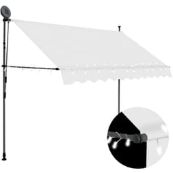 Vidaxl - Auvent manuel rétractable avec led 300 cm Crème