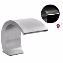 vidaXL Fontaine de piscine avec LED Acier inoxydable 30x60x45 cm - TU