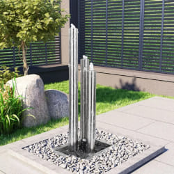 VidaXL Fontaine 48x34x123 cm inox LED