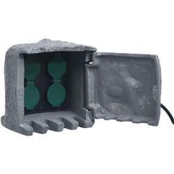 Vidaxl - 4 prises de jardin imperméables Résine tressée Gris