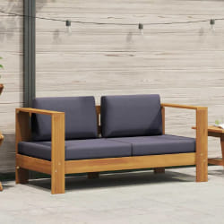 vidaXL Banc de jardin 140 cm - Gris