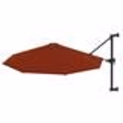 vidaXL Parasol mural avec mât en métal 300 cm Terre cuite - TU