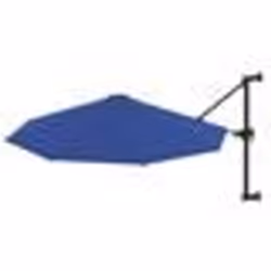 vidaXL Parasol mural avec mât métallique 300 cm Bleu - TU