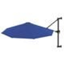 vidaXL Parasol mural avec mât métallique 300 cm Bleu - TU
