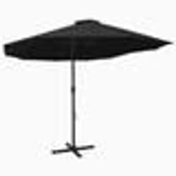 vidaXL Parasol d'extérieur et poteau en aluminium 460x270 cm Noir