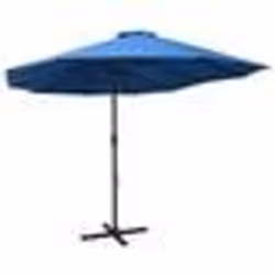 vidaXL Parasol d'extérieur et poteau en aluminium 460x270 cm Bleu - TU