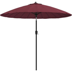 Parasol d'extérieur avec mât en aluminium 270 cm rouge bordeaux Vidaxl