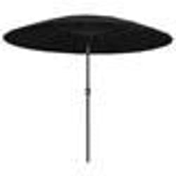 vidaXL Parasol d'extérieur avec mât en aluminium 270 cm noir