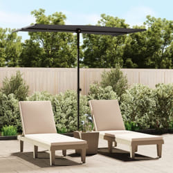 Parasol de jardin avec mât en aluminium 180x110 cm anthracite Vidaxl