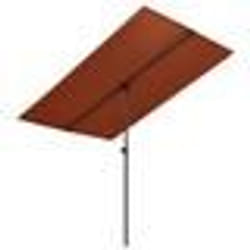 vidaXL Parasol de jardin avec mât en aluminium 180x110 cm Terre cuite