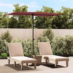 vidaXL Parasol de jardin et mât en aluminium 2x1,5 m rouge bordeaux