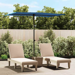 Parasol d'extérieur avec mât en aluminium 2x1,5 m Bleu azuré