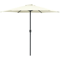 vidaXL Parasol de jardin et mât en aluminium 270x246 cm Blanc sable - TU