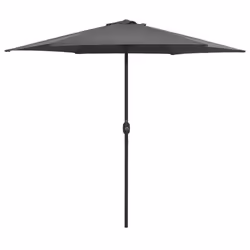 vidaXL Parasol de jardin et mât en aluminium 270x246 cm Anthracite - TU
