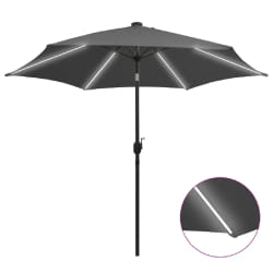 vidaXL Parasol LED 300 cm Anthracite