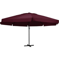 Vidaxl - Parasol de jardin et mât en aluminium 600 cm rouge bordeaux