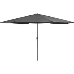 Parasol de jardin avec mât en métal 390 cm anthracite Vidaxl