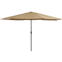 vidaXL Parasol de jardin avec mât en métal 390 cm taupe