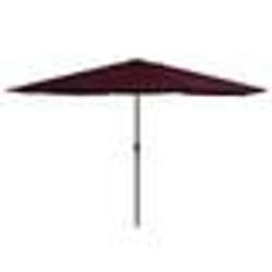 vidaXL Parasol de jardin avec mât en métal 390 cm rouge bordeaux