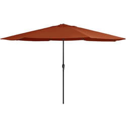 vidaXL Parasol de jardin avec mât en métal 390 cm terre cuite