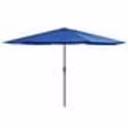 vidaXL Parasol de jardin avec mât en métal 390 cm bleu azuré
