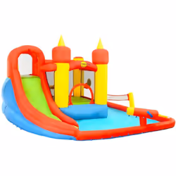 Apportez un plaisir sans fin à vos adorables enfants avec notre château gonflable Happy Hop ! Le toboggan gonflable comprend  ...