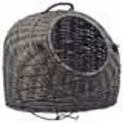 vidaXL Cage de transport pour chats Gris 50x42x40 cm Saule naturel
