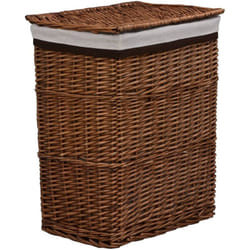 vidaXL Panier à linge Marron Saule